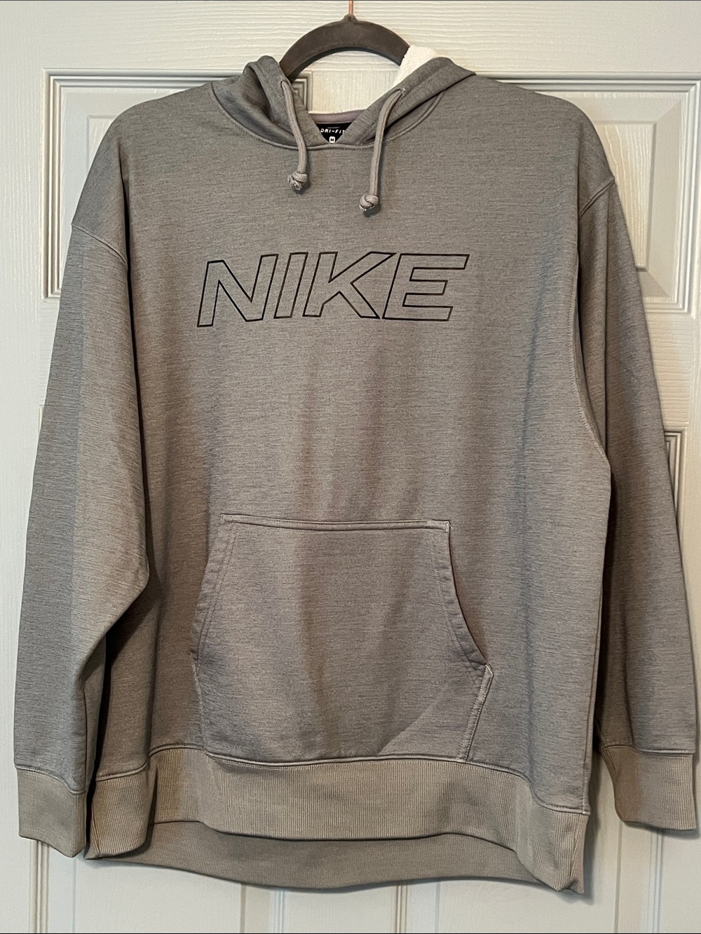 Nike Gray Pullover Hoodie with Outline Logo